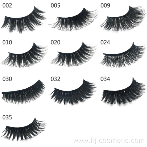 5 Pair 3d Faux Mink Eyelashes Private Label Eyelashes Package Box Natural Thick Fake Eyelashes